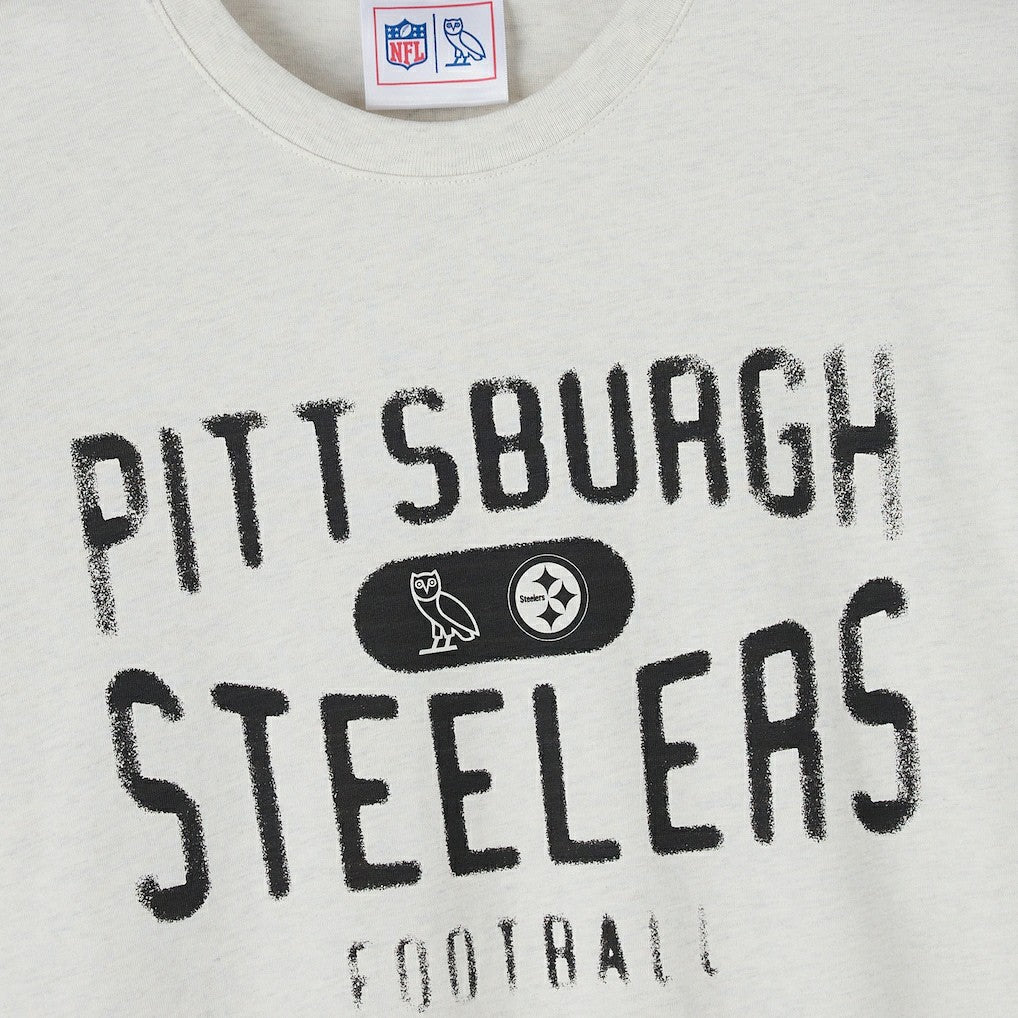 Pittsburgh Steelers OVO x NFL Unisex T-Shirt Heather Gray