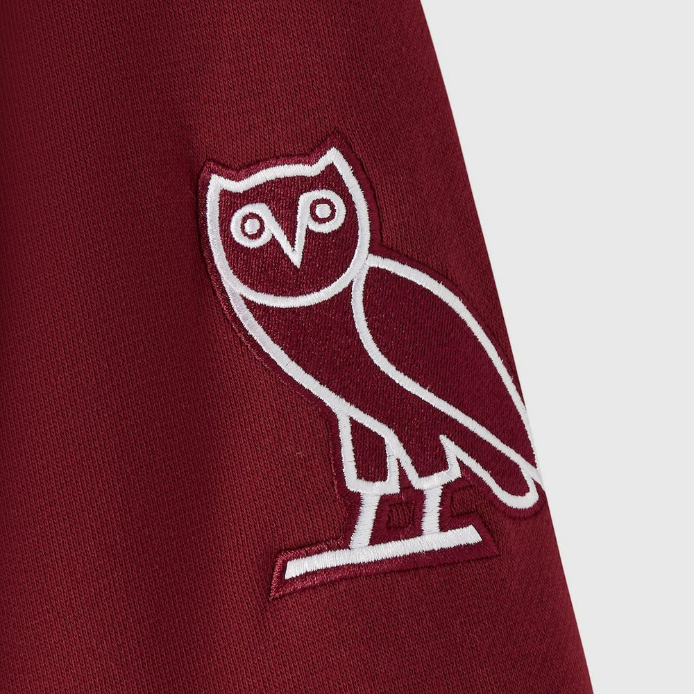 Washington Commanders OVO x NFL Unisex Full-Zip Waffle-Lined Hoodie Burgundy