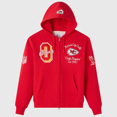 Kansas City Chiefs OVO x NFL Unisex Full-Zip Waffle-Lined Hoodie Red