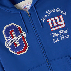 New York Giants OVO x NFL Unisex Full-Zip Waffle-Lined Hoodie Royal