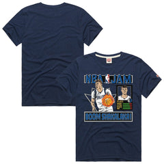 Cooper Flagg Dallas Mavericks Homage Unisex NBA Jam Tri-Blend T-Shirt Navy