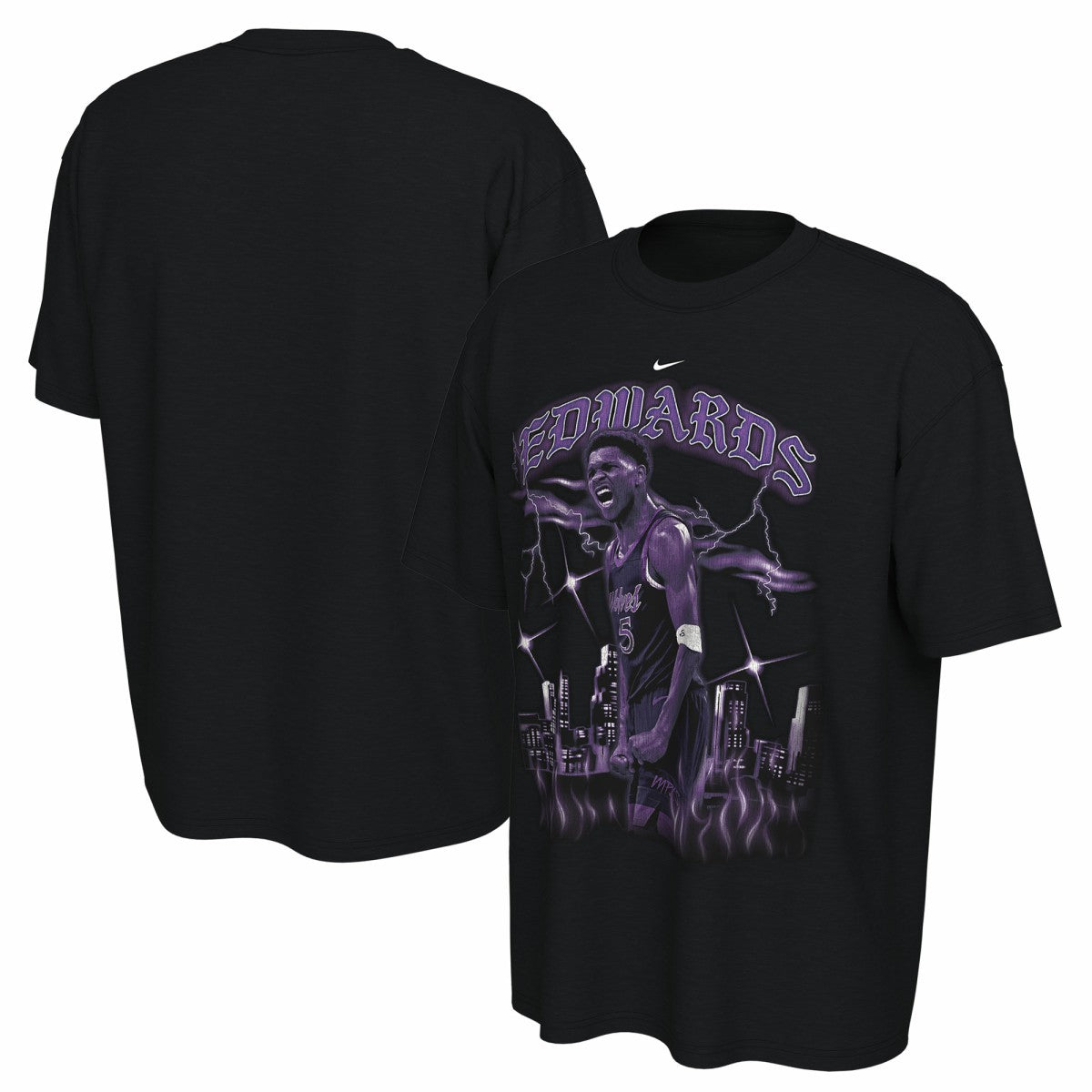 Anthony Edwards Minnesota Timberwolves Unisex 2025/26 City Edition Player Graphic T-Shirt Black | Nike US