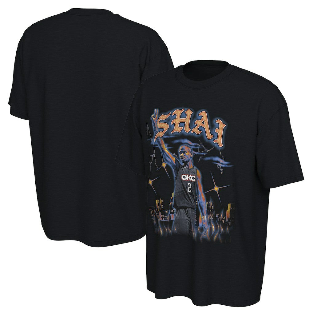 Shai Gilgeous-Alexander Oklahoma City Thunder Converse Unisex 2025/26 City Edition Player Graphic T-Shirt Black