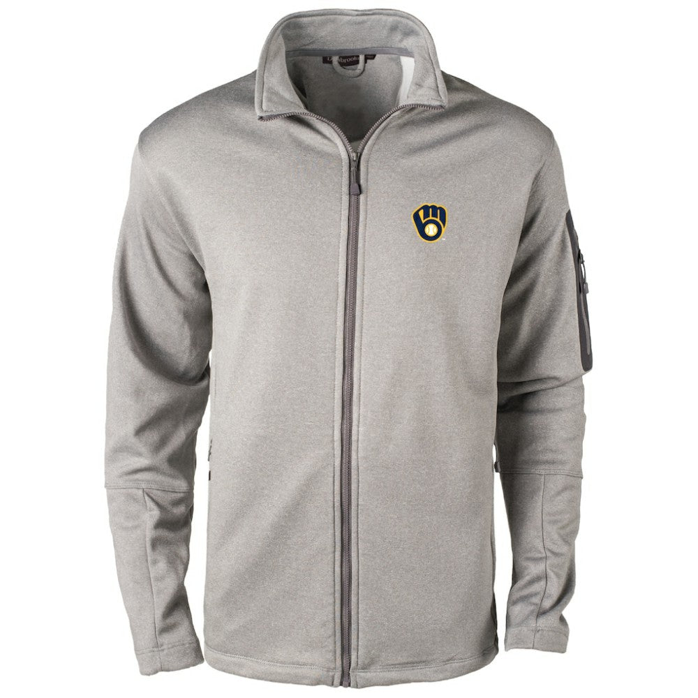 Milwaukee Brewers Dunbrooke Pacific Full-Zip Fleece Jacket - Heather Gray - MLB Discount