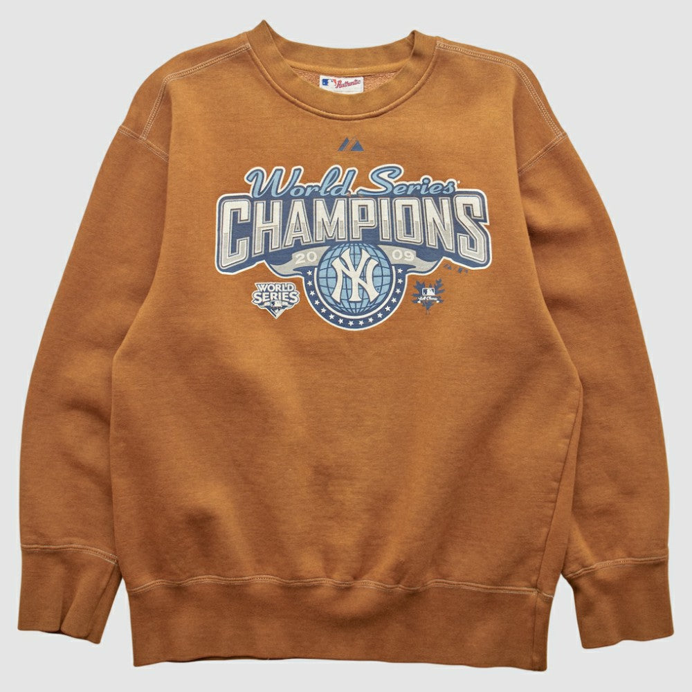 New York Yankees Majestic 2009 Pullover Sweatshirt - Brown - Vintage - Fanatics on Sale