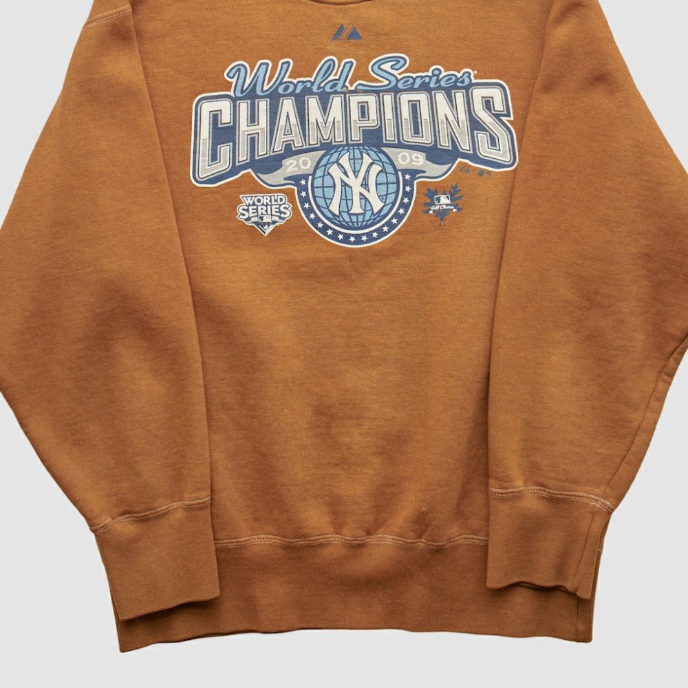 New York Yankees Majestic 2009 Pullover Sweatshirt - Brown - Vintage - Fanatics on Sale