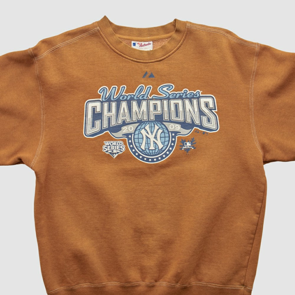 New York Yankees Majestic 2009 Pullover Sweatshirt - Brown - Vintage - Fanatics on Sale