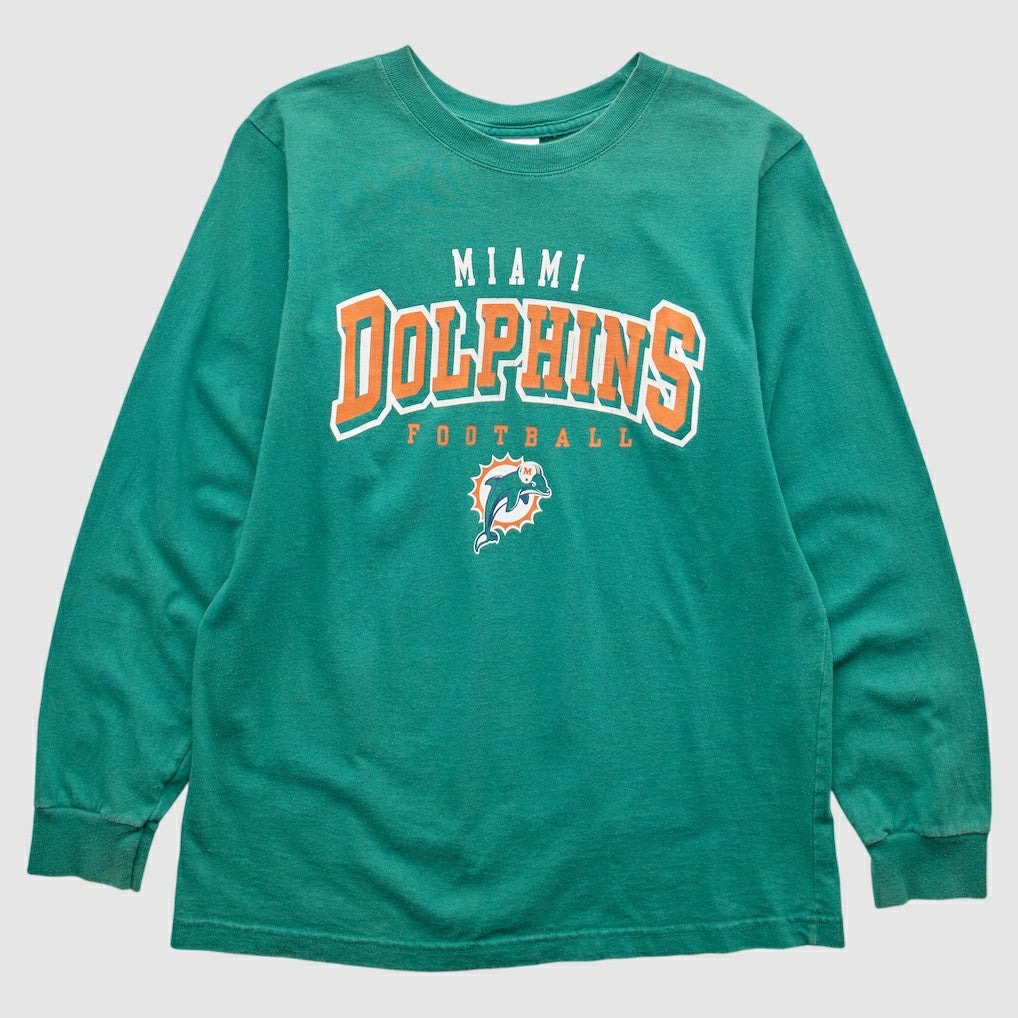 Fanatics Miami Dolphins NFL 2000s Long Sleeve T-shirt Teal Vintage