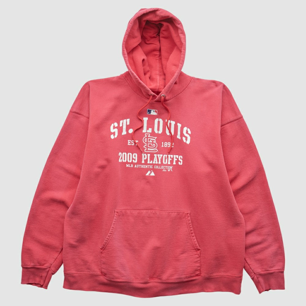 St. Louis Cardinals Majestic 2009 Hooded Pullover Sweatshirt - Red - Vintage - Fanatics Online