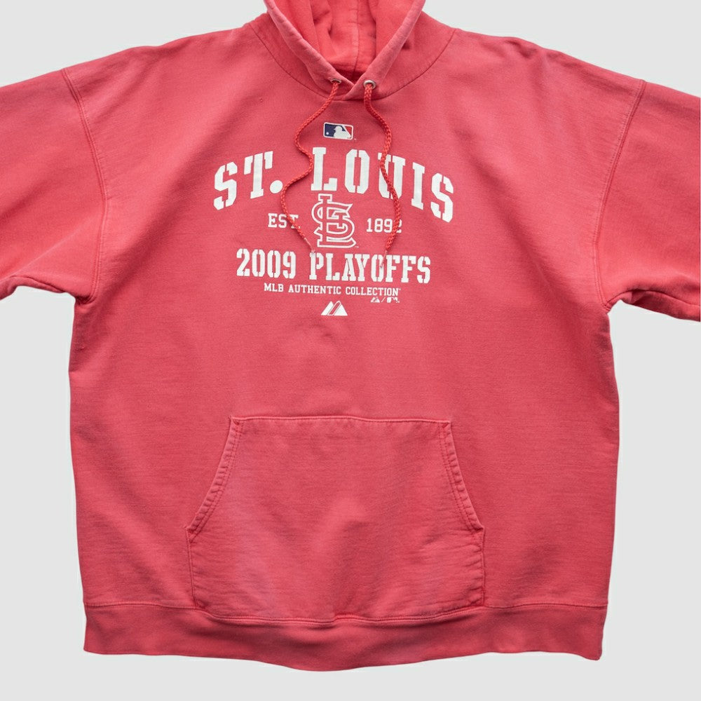St. Louis Cardinals Majestic 2009 Hooded Pullover Sweatshirt - Red - Vintage - Fanatics Online