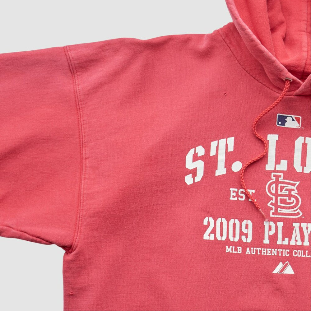 St. Louis Cardinals Majestic 2009 Hooded Pullover Sweatshirt - Red - Vintage - Fanatics Online