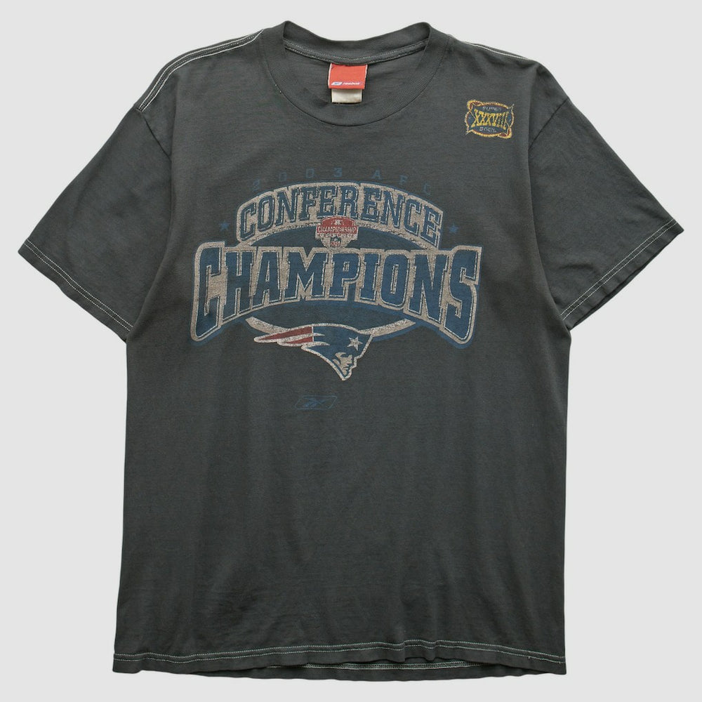 Fanatics New England Patriots Reebok 2000s T-shirt Charcoal Vintage