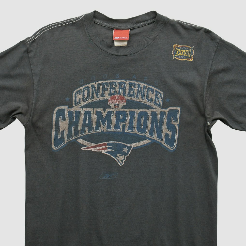 Fanatics New England Patriots Reebok 2000s T-shirt Charcoal Vintage