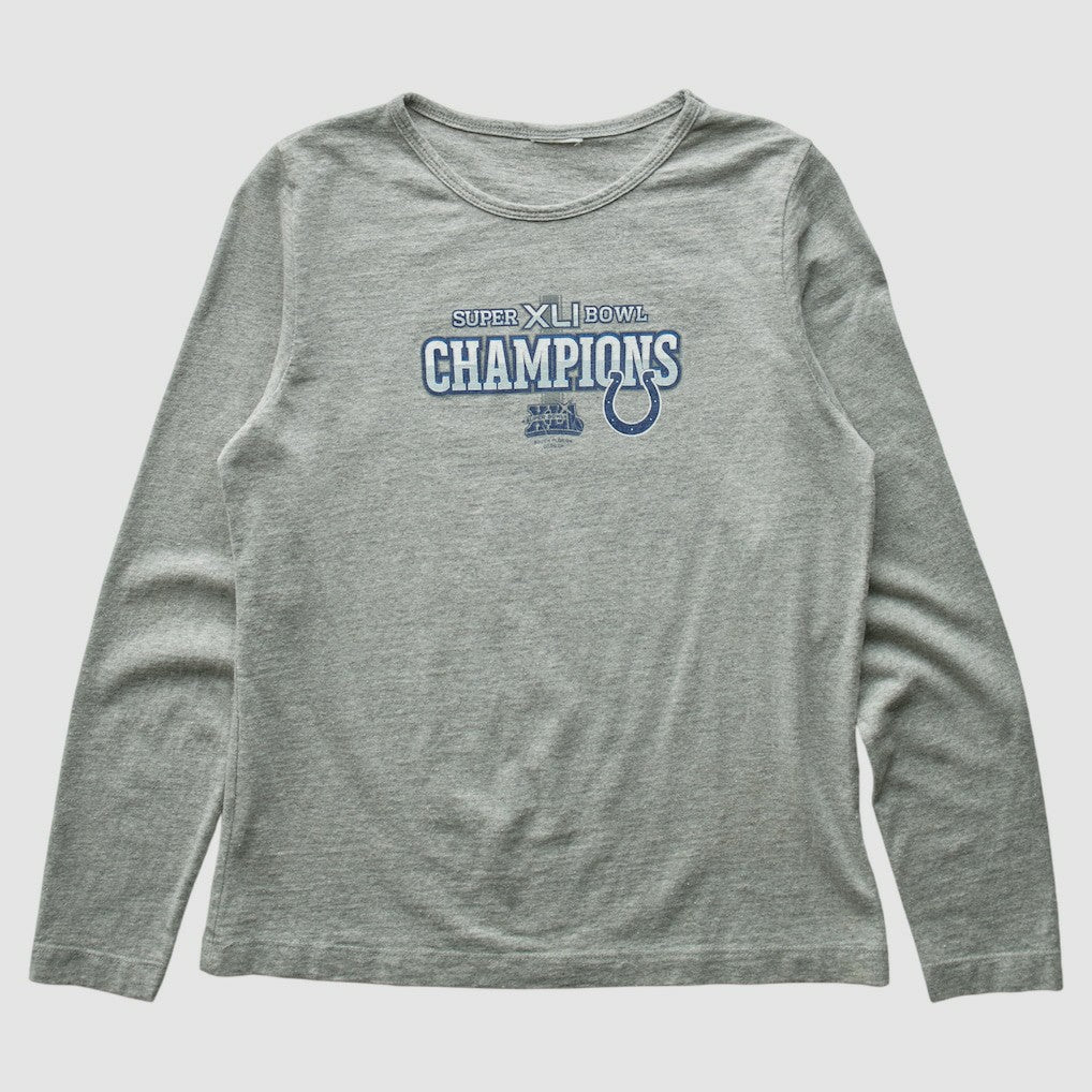 Fanatics Indianapolis Colts 2007 Long Sleeve T-shirt Heather Gray Vintage