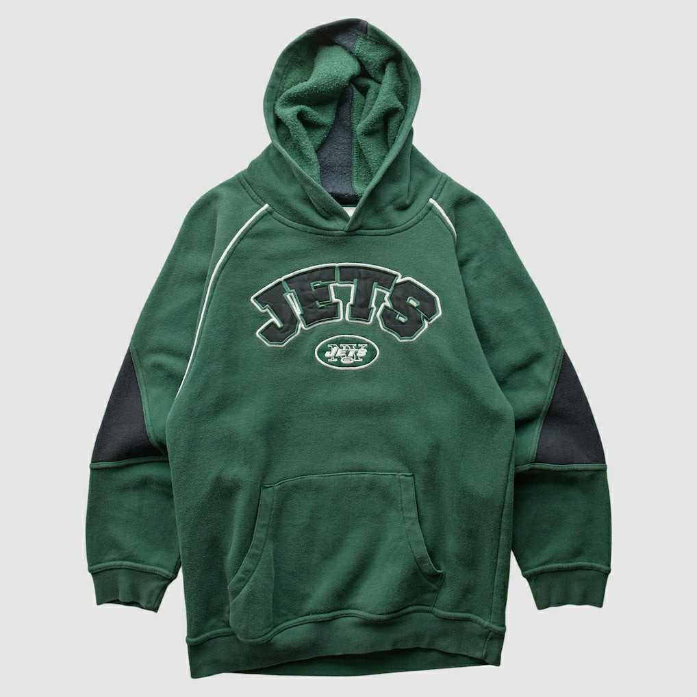 Fanatics New York Jets NFL 2000s Hooded Pullover Sweatshirt Green Vintage