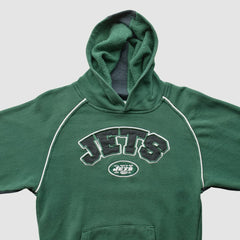 Fanatics New York Jets NFL 2000s Hooded Pullover Sweatshirt Green Vintage