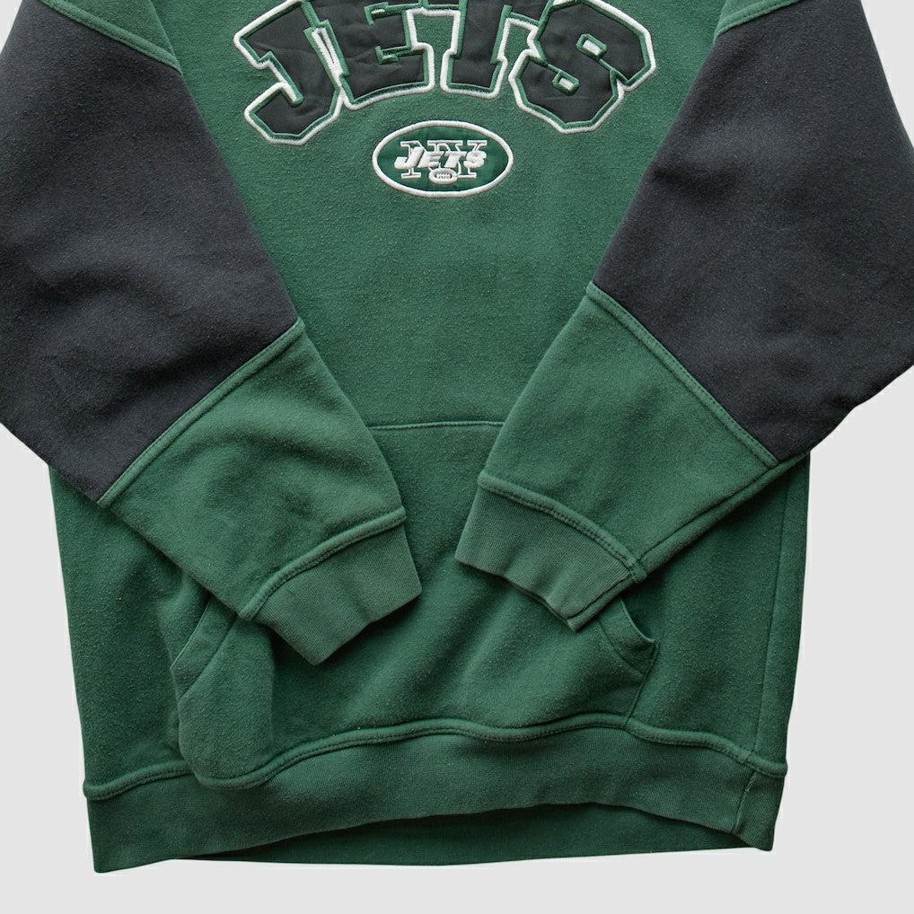 Fanatics New York Jets NFL 2000s Hooded Pullover Sweatshirt Green Vintage