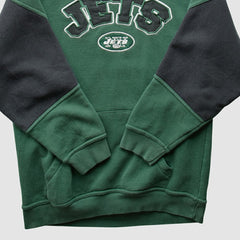 Fanatics New York Jets NFL 2000s Hooded Pullover Sweatshirt Green Vintage
