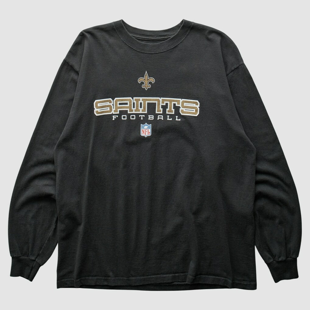 Fanatics New Orleans Saints 2000s Long Sleeve T-shirt Black Vintage