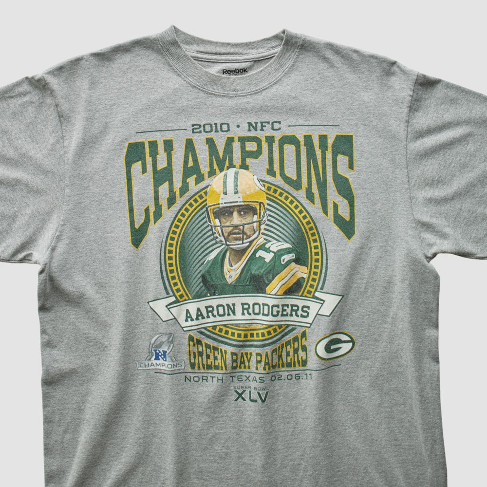Fanatics Green Bay Packers Reebok 2010 T-shirt Heather Gray Vintage