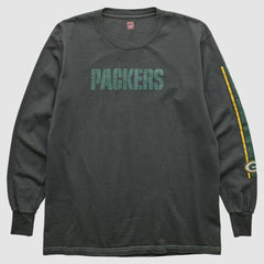 Fanatics Green Bay Packers NFL 2000s Long Sleeve T-shirt Charcoal Vintage