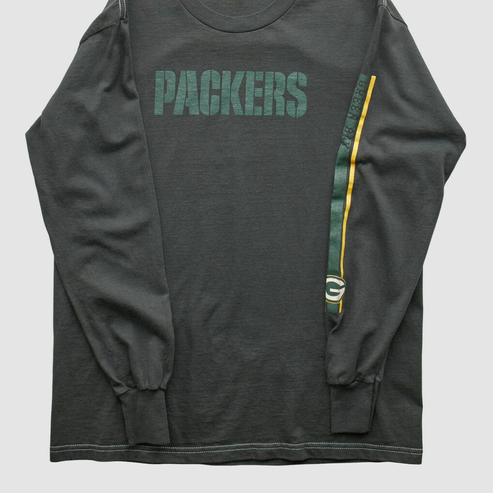 Fanatics Green Bay Packers NFL 2000s Long Sleeve T-shirt Charcoal Vintage