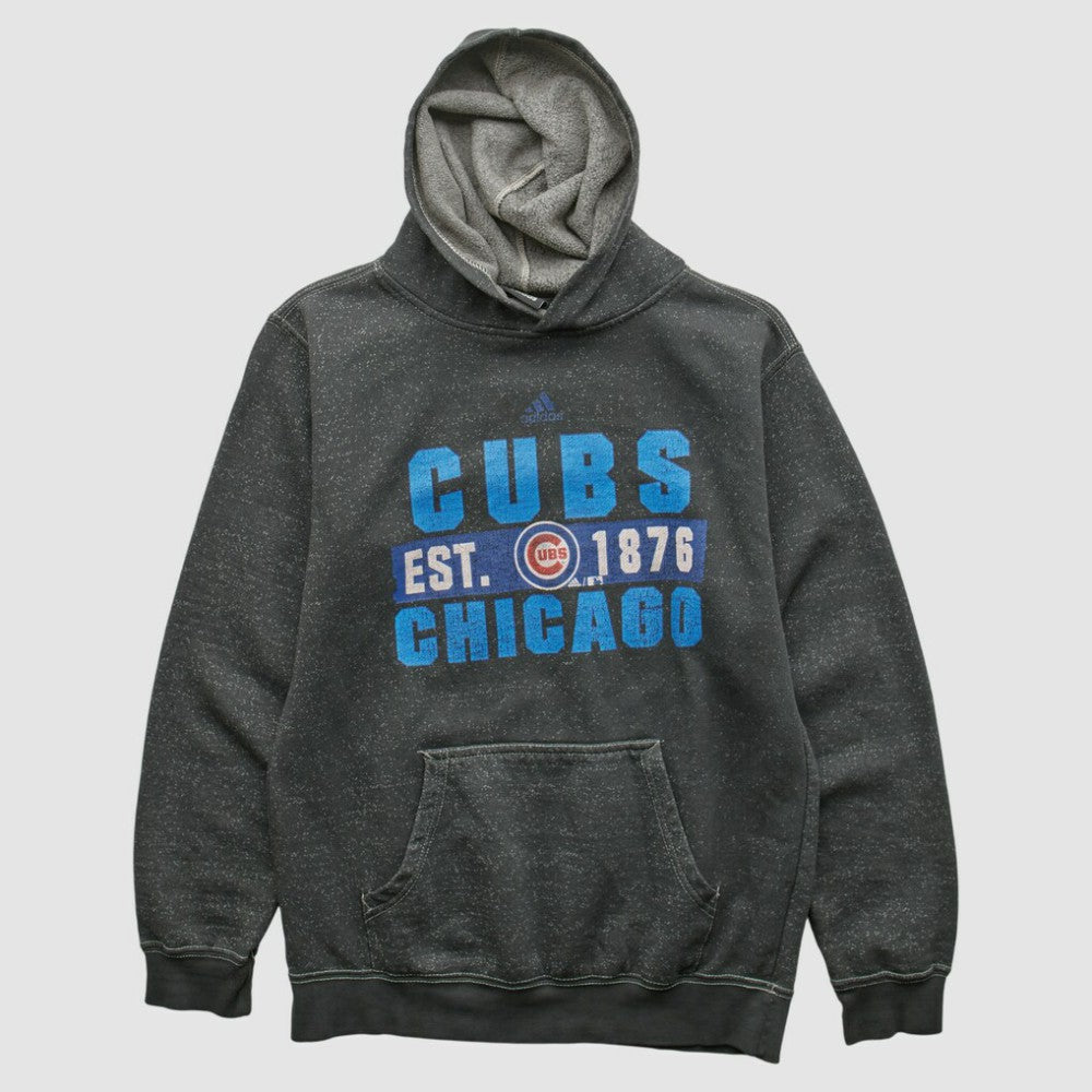 Chicago Cubs Adidas 2010s Hooded Pullover Sweatshirt - Dark Heather Gray - XXVintage - Fanatics Sale
