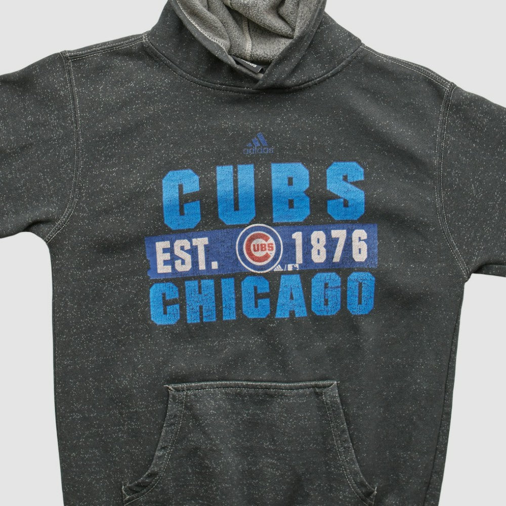 Chicago Cubs Adidas 2010s Hooded Pullover Sweatshirt - Dark Heather Gray - XXVintage - Fanatics Sale