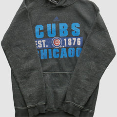 Chicago Cubs Adidas 2010s Hooded Pullover Sweatshirt - Dark Heather Gray - XXVintage - Fanatics Sale