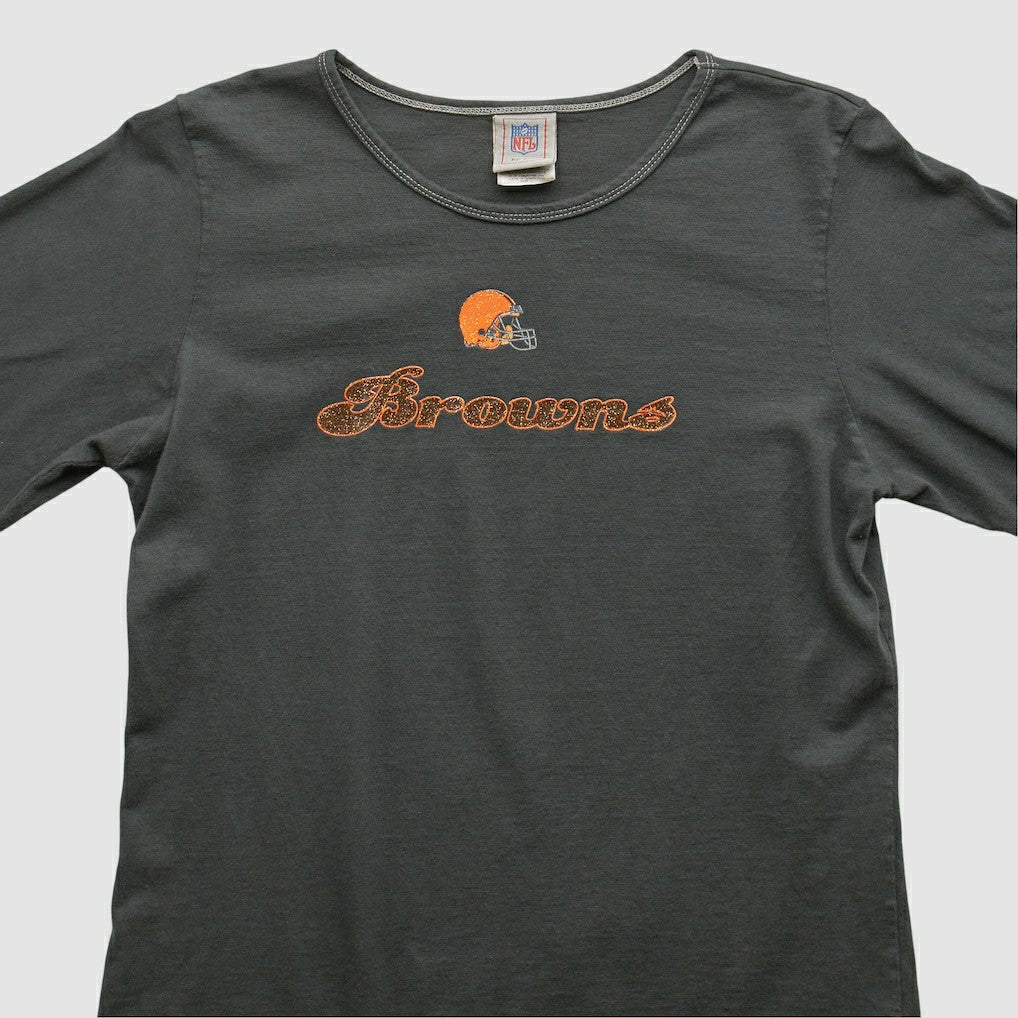 Fanatics Cleveland Browns NFL 2000s Long Sleeve T-shirt Charcoal Vintage