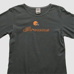 Fanatics Cleveland Browns NFL 2000s Long Sleeve T-shirt Charcoal Vintage