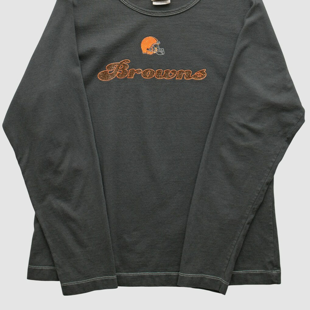 Fanatics Cleveland Browns NFL 2000s Long Sleeve T-shirt Charcoal Vintage
