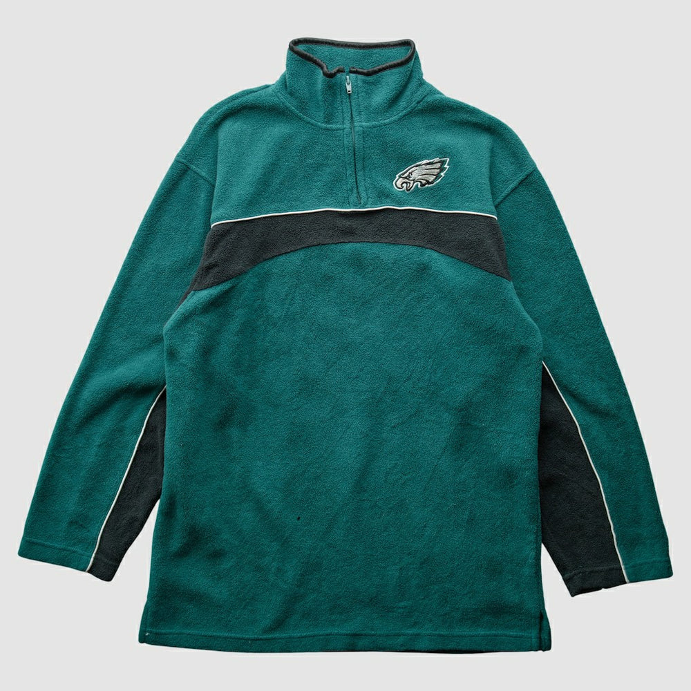 Fanatics Philadelphia Eagles NFL 2000s 1/4 Zip Sweatshirt Green Vintage