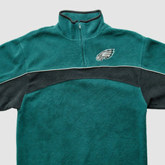 Fanatics Philadelphia Eagles NFL 2000s 1/4 Zip Sweatshirt Green Vintage
