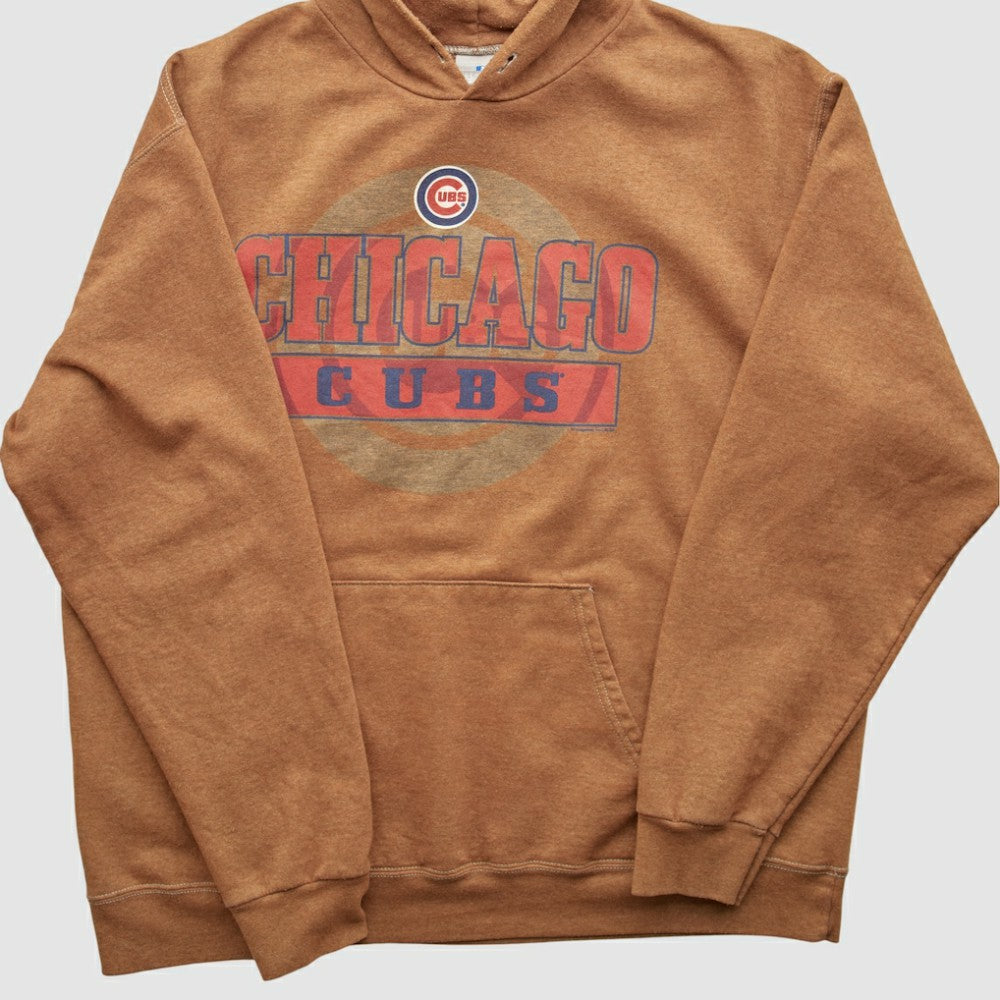 Chicago Cubs 2000s Hooded Pullover Sweatshirt - Tan - Vintage - Fanatics Lifestyle