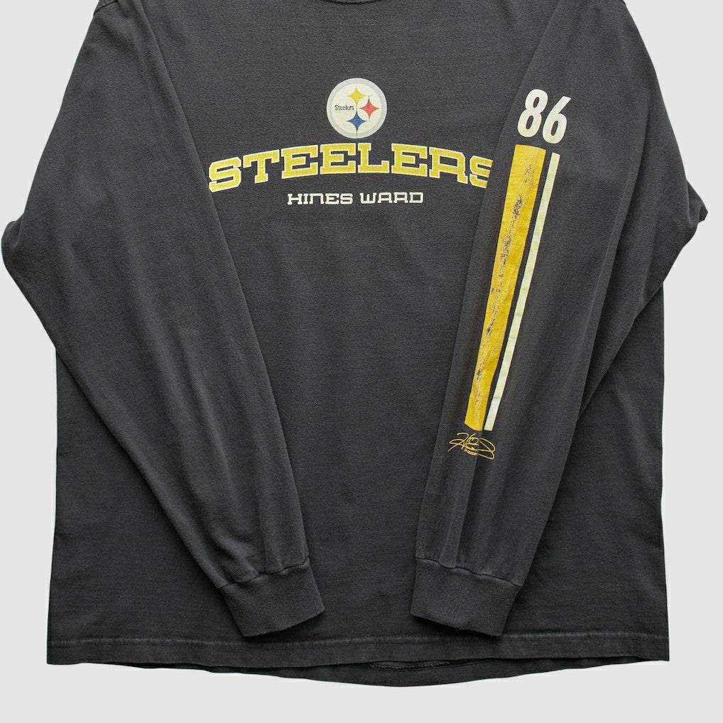Fanatics Pittsburgh Steelers NFL 2000s Long Sleeve T-shirt Black Vintage