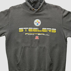 Fanatics Pittsburgh Steelers NFL 2010s Hooded Pullover Sweatshirt Gray Vintage