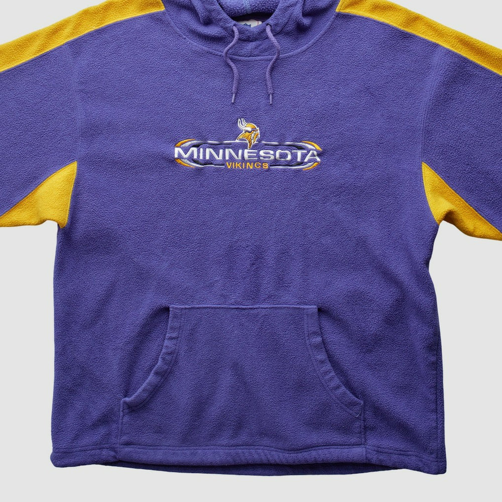 Fanatics Minnesota Vikings NFL 2000s Hooded Pullover Sweatshirt Purple Vintage