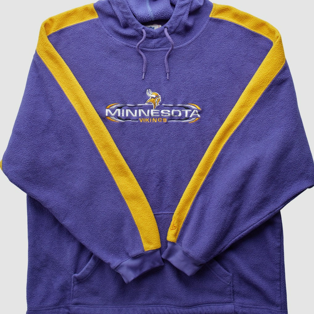 Fanatics Minnesota Vikings NFL 2000s Hooded Pullover Sweatshirt Purple Vintage