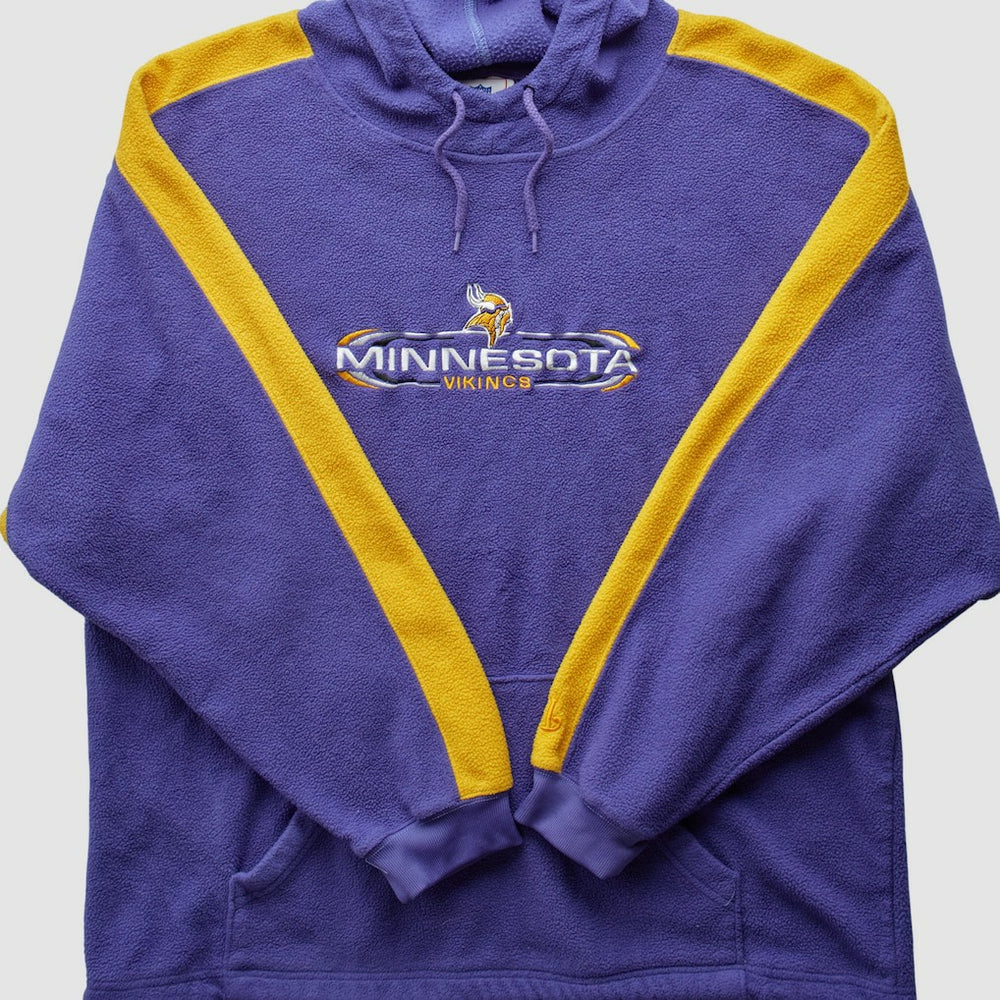 Fanatics Minnesota Vikings NFL 2000s Hooded Pullover Sweatshirt Purple Vintage