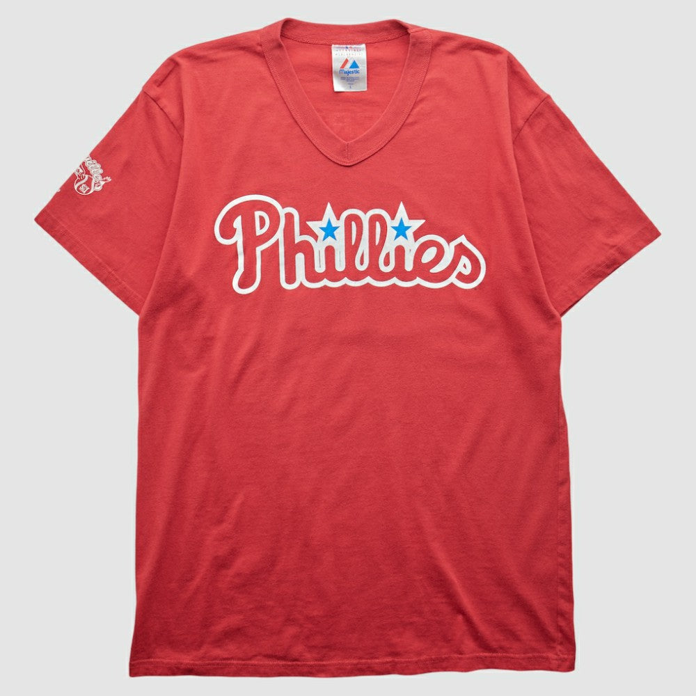 Philadelphia Phillies Majestic 2000s T-shirt - Red - Vintage - Fanatics on Sale