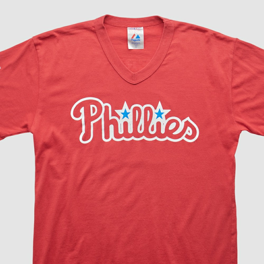 Philadelphia Phillies Majestic 2000s T-shirt - Red - Vintage - Fanatics on Sale