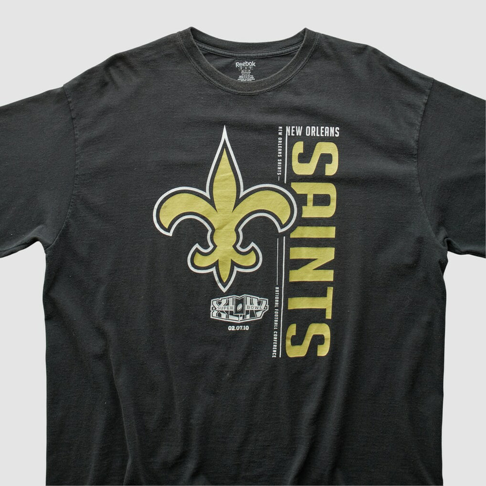 Fanatics New Orleans Saints Reebok 2010 T-shirt Black Vintage