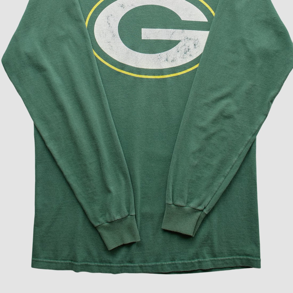 Fanatics Green Bay Packers Reebok 2000s Long Sleeve T-shirt Green Vintage