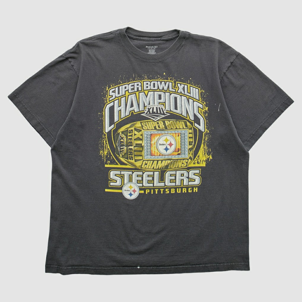Fanatics Pittsburgh Steelers Reebok 2009 T-shirt Black Vintage
