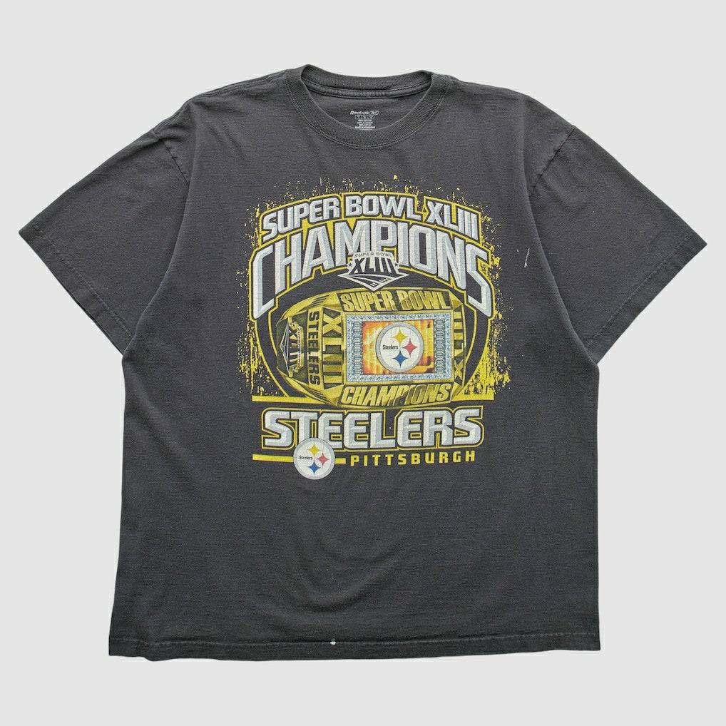 Fanatics Pittsburgh Steelers Reebok 2009 T-shirt Black Vintage
