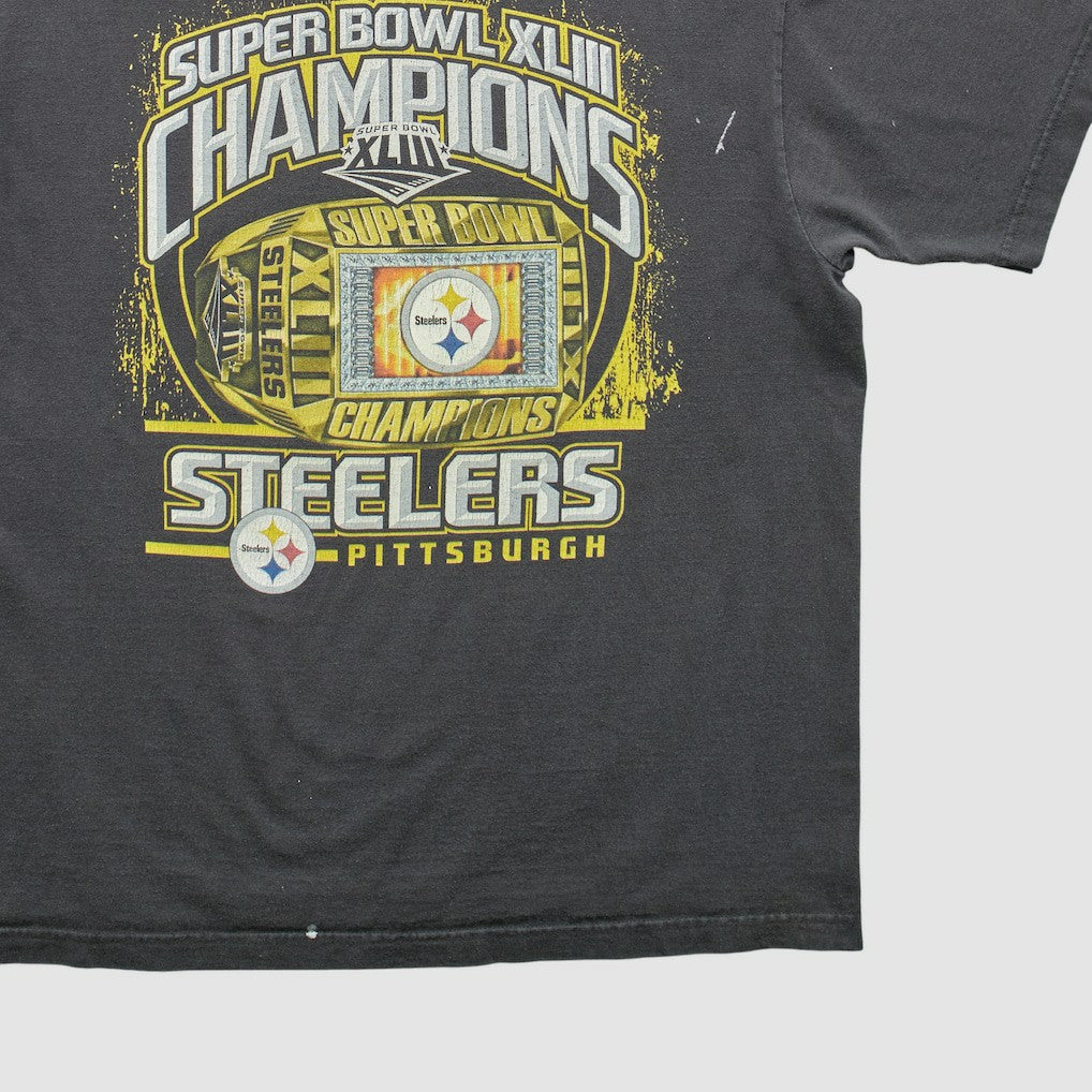 Fanatics Pittsburgh Steelers Reebok 2009 T-shirt Black Vintage