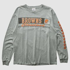 Fanatics Cleveland Browns NFL 2000s Long Sleeve T-shirt Heather Gray Vintage