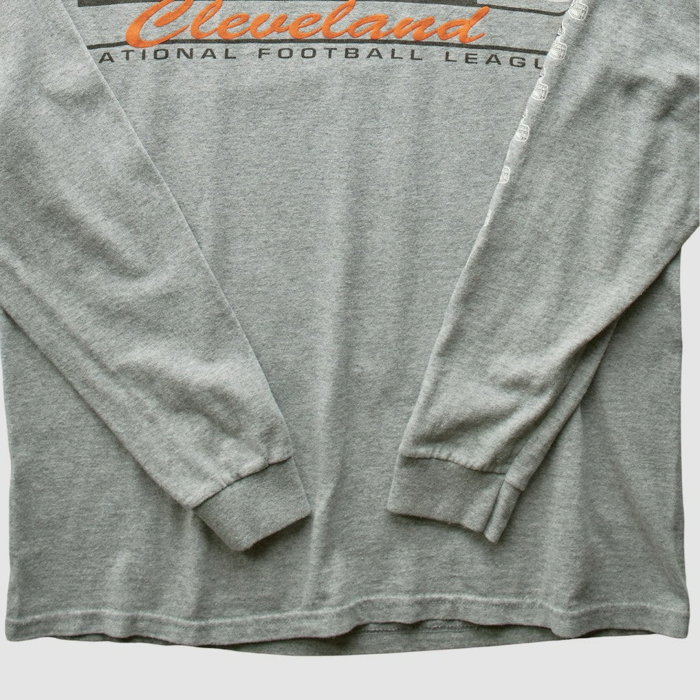 Fanatics Cleveland Browns NFL 2000s Long Sleeve T-shirt Heather Gray Vintage