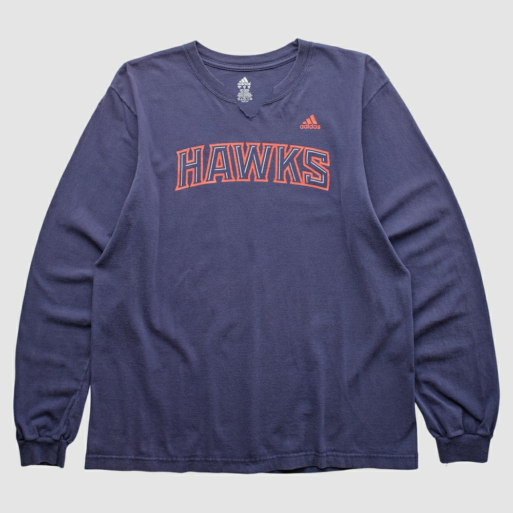 Atlanta Hawks 2000s Long Sleeve T-shirt Navy Vintage | Adidas discount